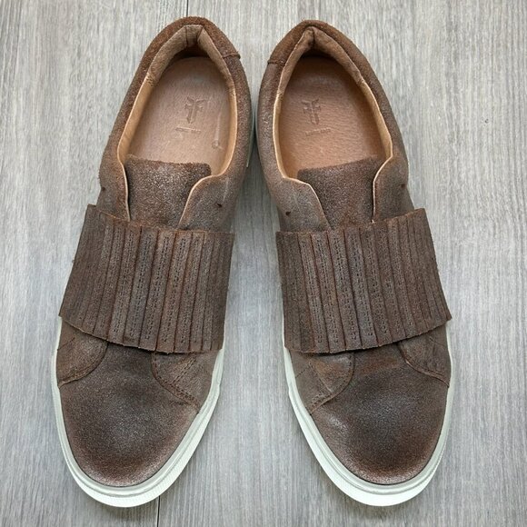 Frye Shoes - Frye Shoes Womens 8M Ivy Gore Leather Casual Slip On Sneakers Brown 3470375-CHO